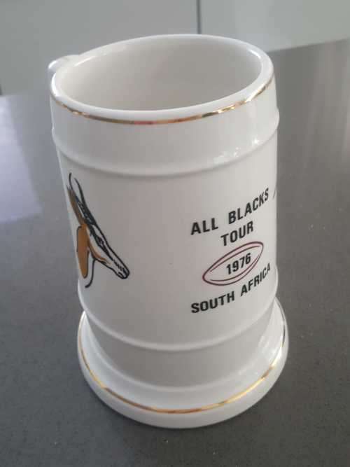 1976 All Blacks Rugby Tour to South Africa Beer Mug