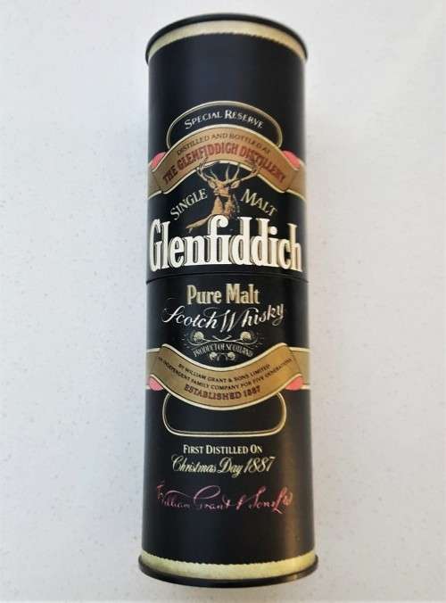 Glenfiddich Scotch Whisky Tin Shaped Clock