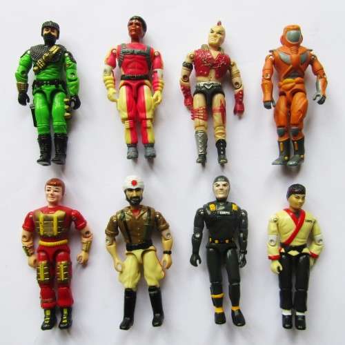 Lot of 8 Old GI Joe Size Action Figures