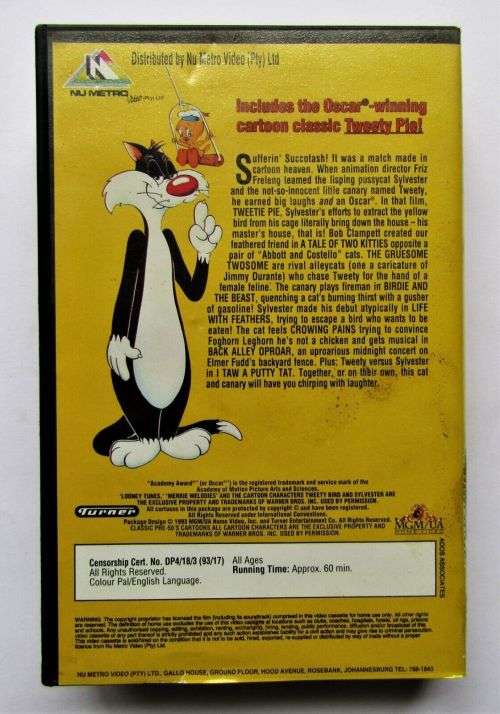Tweety & Sylvester - Cartoon VHS Tape (1993)