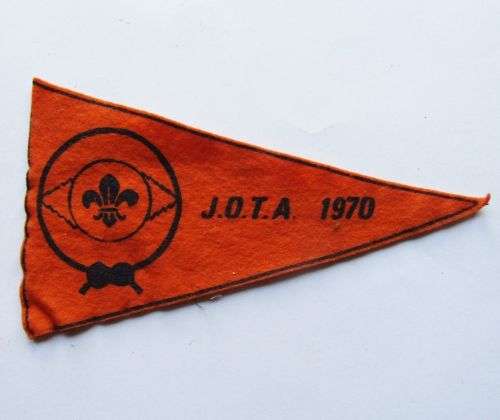 1970 Boy Scouts - JOTA Jamboree on the Air - Pennant Flag