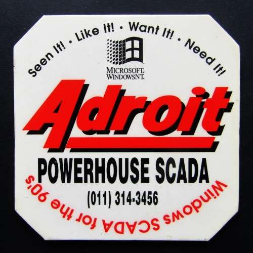 Microsoft Windows NT Adroit Software Advertising Bar Coaster