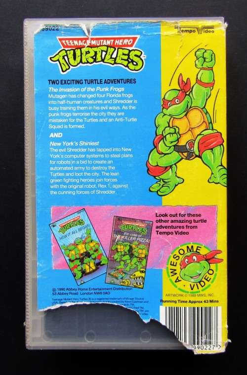 1990 Teenage Mutant Ninja Turtles VHS Video Tape