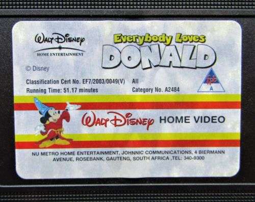 Everybody Loves Donald - Disney VHS Tape (2003)
