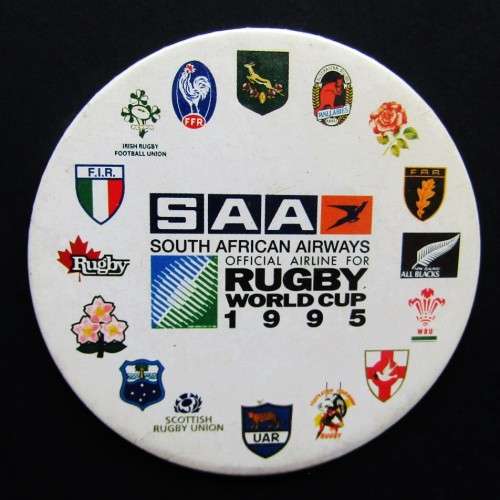 1995 Rugby World Cup SAA Lapel Pin Badge