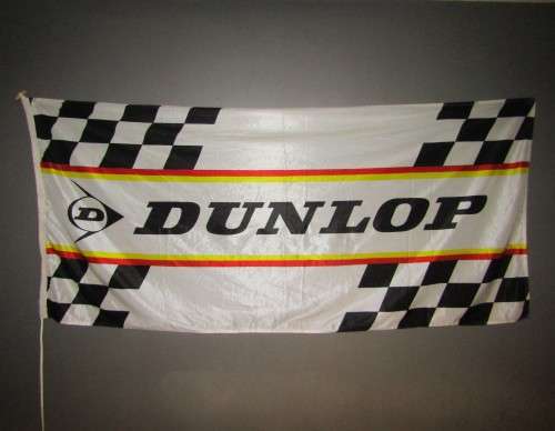 Large Dunlop Racing Motorsport Flag