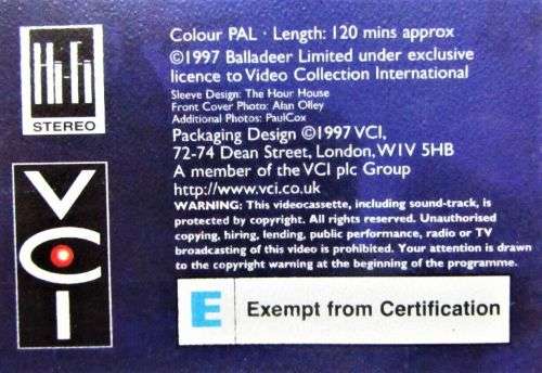 Heathcliff starring Cliff Richard - VHS Video Tape (1997)