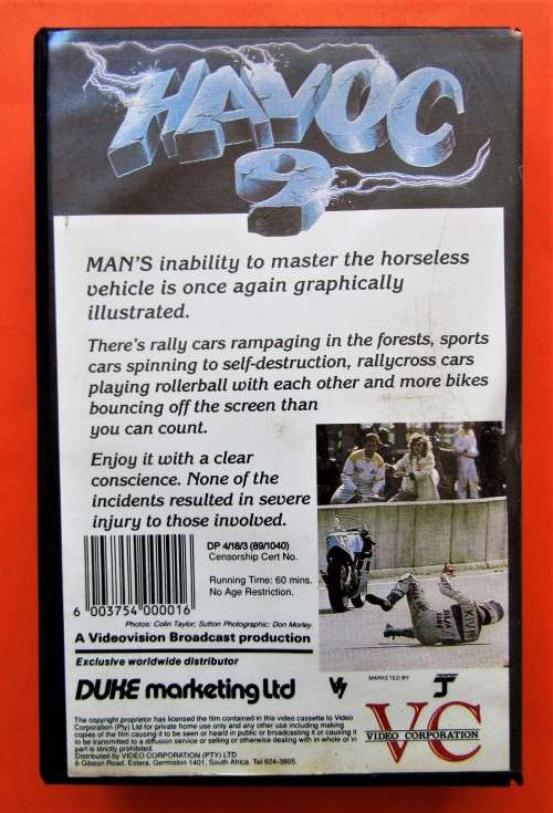 Havoc 9 - Motorsport VHS Tape (1989)