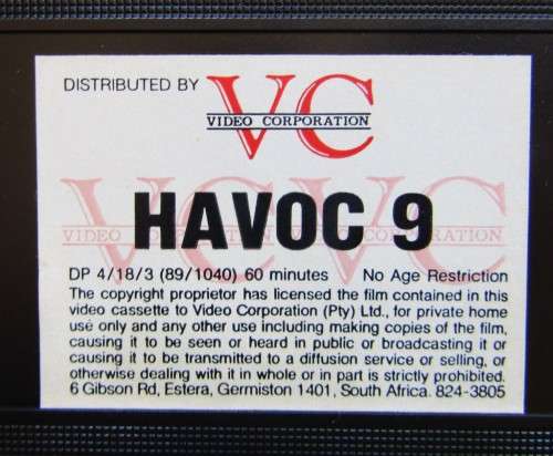 Havoc 9 - Motorsport VHS Tape (1989)