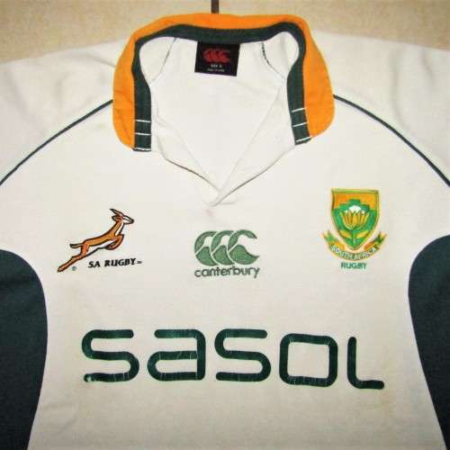 Old White Springbok Rugby Jersey - Small Size