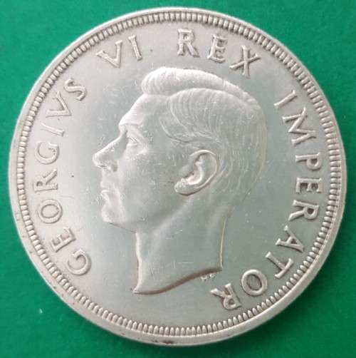 1947 SA Five Shillings Silver Coin