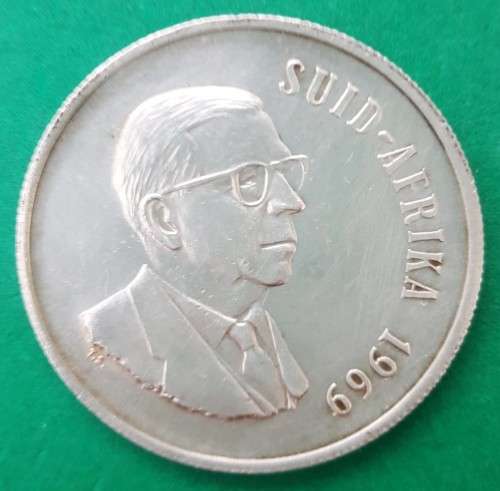 1969 RSA One Rand Silver Coin