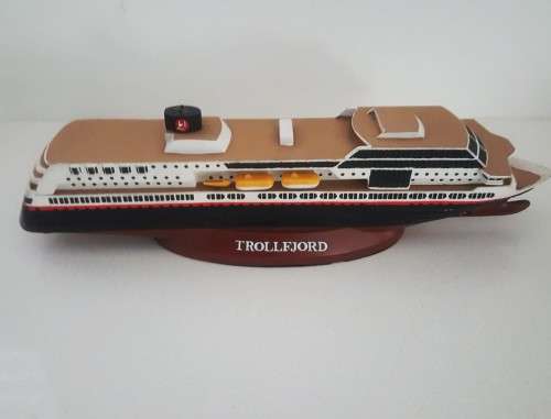 MS Trollfjord Metal and Plastic Cruise Ship Model