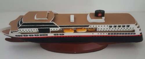 MS Trollfjord Metal and Plastic Cruise Ship Model