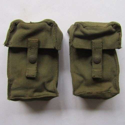 Pair of SADF Border War R1 Rifle Magazine Ammo Pouches