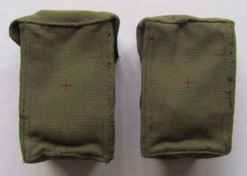 Pair of SADF Border War R1 Rifle Magazine Ammo Pouches