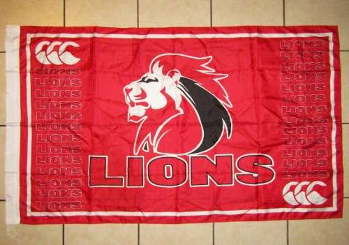 Large Lions Rugby Flag