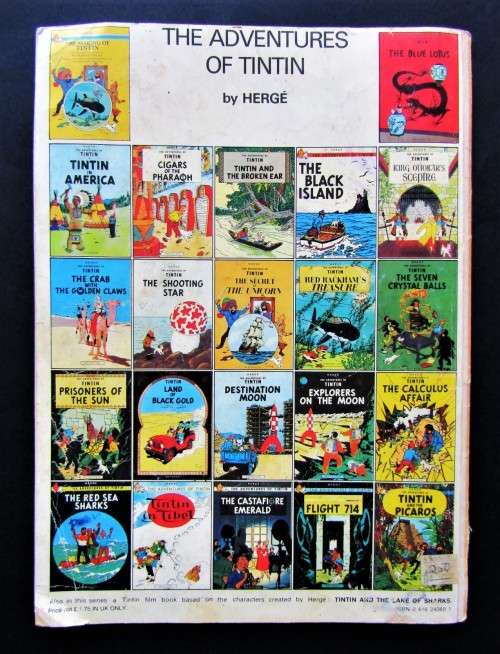 Tintin Shooting Star Book from 1984