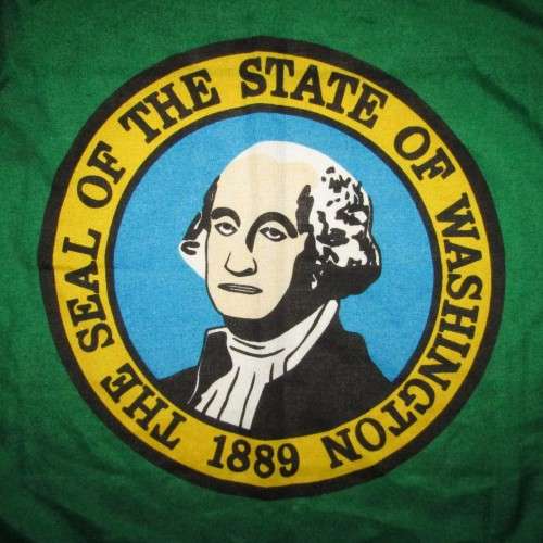 Old USA State of Washington Flag