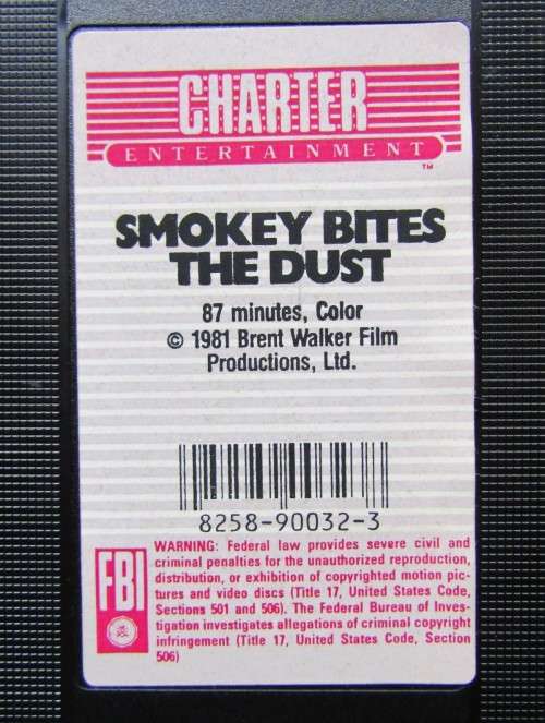 Smokey Bites the Dust - Jimmy McNichol - USA Action Comedy VHS Tape (1988)