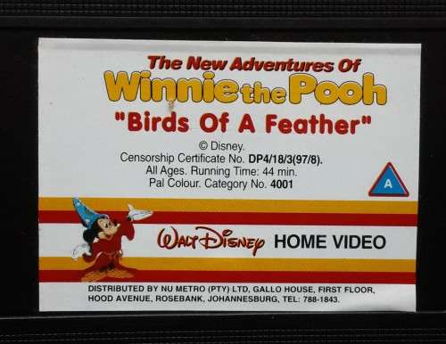 Winnie the Pooh: Birds of a Feather - Walt Disney VHS Tape (1997)