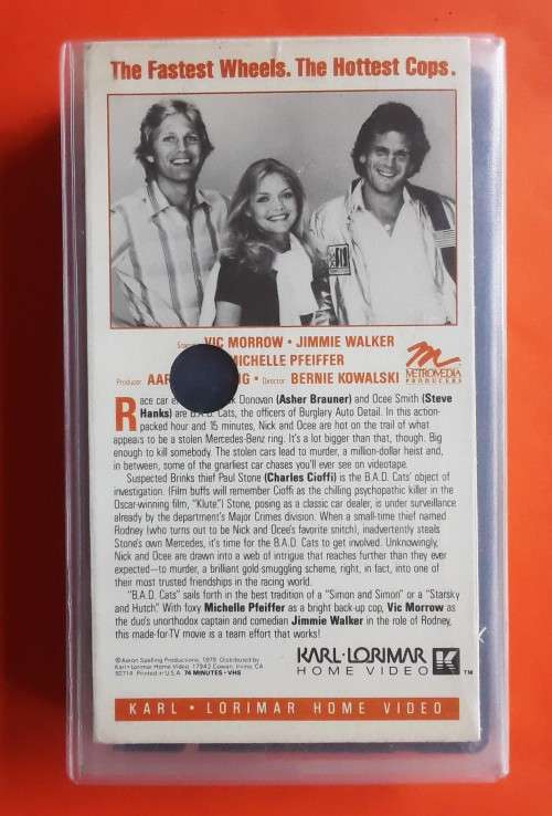 B.A.D. Cats - Michelle Pfeiffer - TV Series VHS Tape (1979)