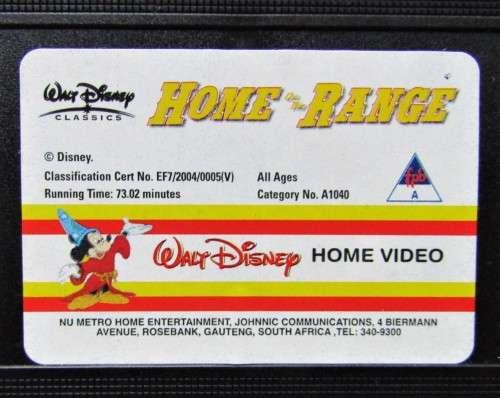 Home on the Range - Walt Disney VHS Tape (2004)