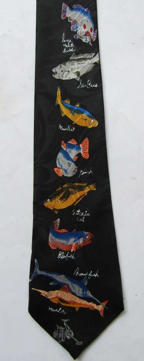 Cool Angling Fishing Neck Tie