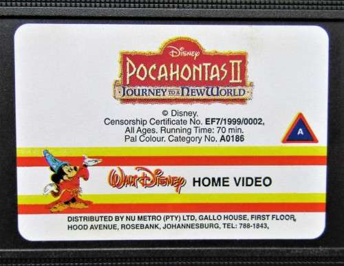 Pocahontas II - Walt Disney VHS Tape (1999)