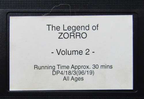 The Legend of Zorro - Animated Series VHS Tape (1996)