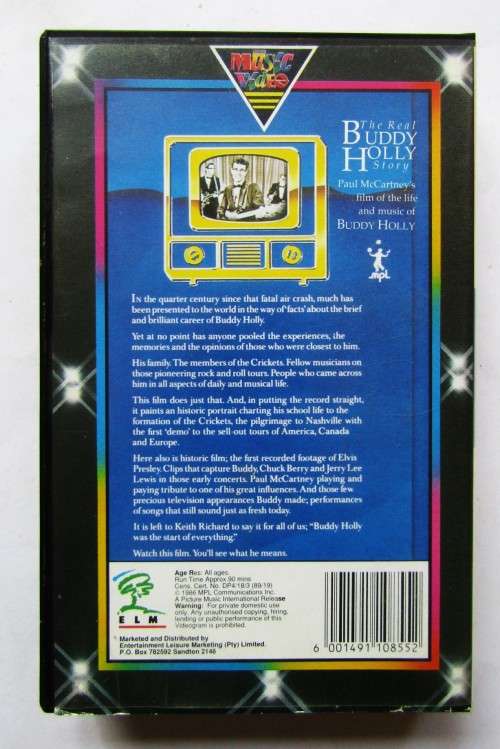 Buddy Holly: The Real Story - VHS Video Tape (1989)