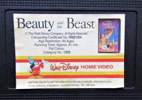 Beauty and the Beast - Walt Disney VHS Tape (1992)