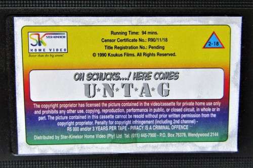 Oh Schucks! Here Comes Untag - Leon Schuster - Comedy VHS Tape (1990)