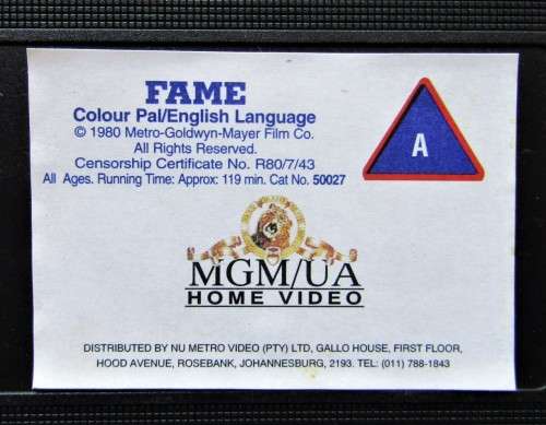 Fame - Musical VHS Tape (1999)