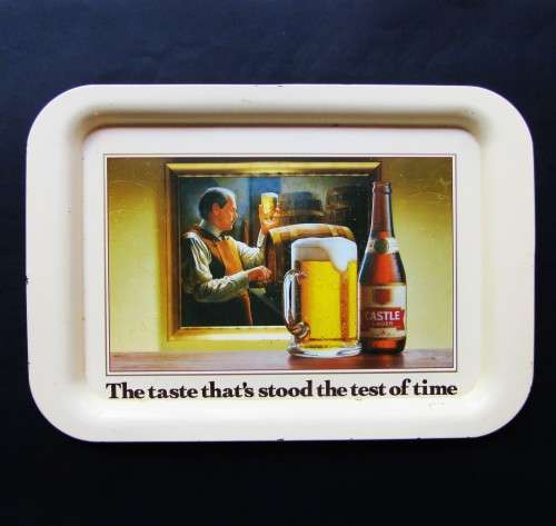 Old Castle Lager Metal Bar Tray