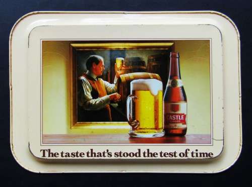 Old Castle Lager Metal Bar Tray