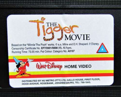 The Tigger Movie - Walt Disney VHS Tape (2001)