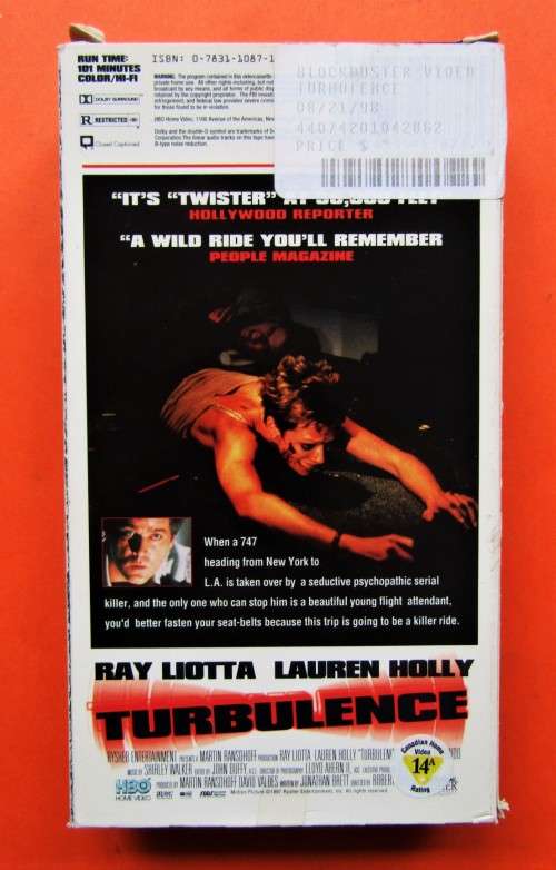 Turbulence - Ray Liotta - Action Thriller VHS Tape (1997)