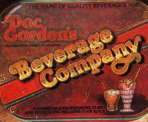 Vintage Doc Gordons Beverage Company Metal Bar Tray