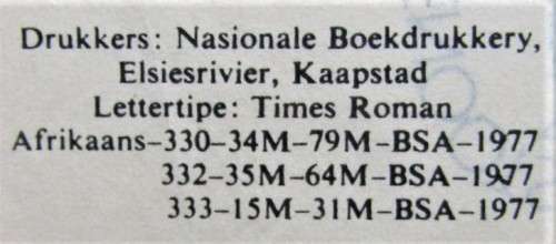 1977 SADF Chaplain Service Afrikaans Pocket Bible