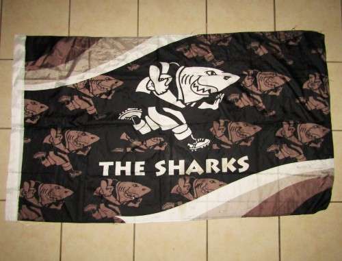 Large Sharks Rugby Flag