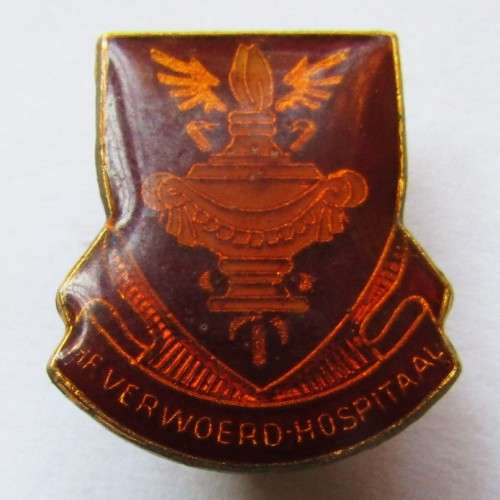 Old HF Verwoerd Hospitaal Lapel Pin Badge