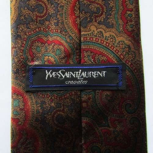 Yves Saint Laurent Pure Silk Designer Neck Tie