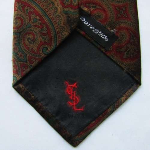 Yves Saint Laurent Pure Silk Designer Neck Tie