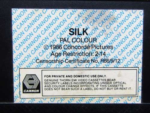 Silk - Crime Action Movie VHS Tape (1986)