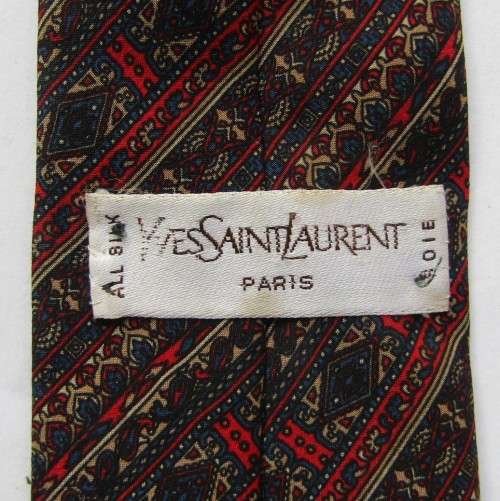 Yves Saint Laurent Designer Silk Neck Tie
