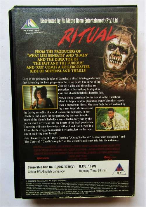 Ritual - Voodoo Horror Movie VHS Tape (2002)