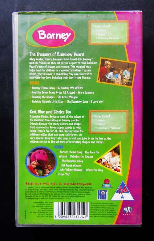 Barney: Colours & Shapes - Children`s VHS Video Tape (2002)