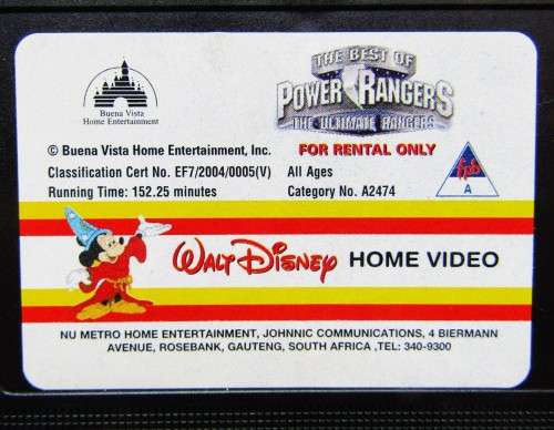 The Best of Power Rangers - Walt Disney VHS Tape (2004)