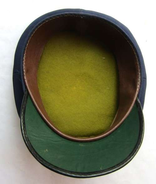 Old Military Peak Cap with Skull Badge